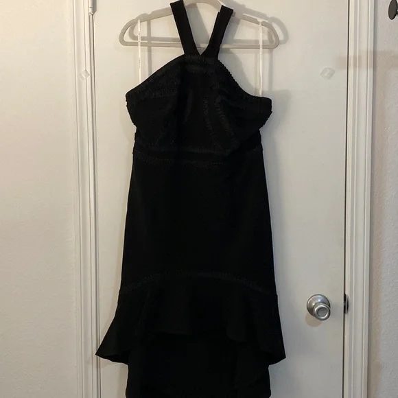 Embroidered Dress Foxiedox Velvet Dress Foxiedox Dresses Foxiedox  Sleeveless Velvet Dress With Lace Inserts Empire Waist